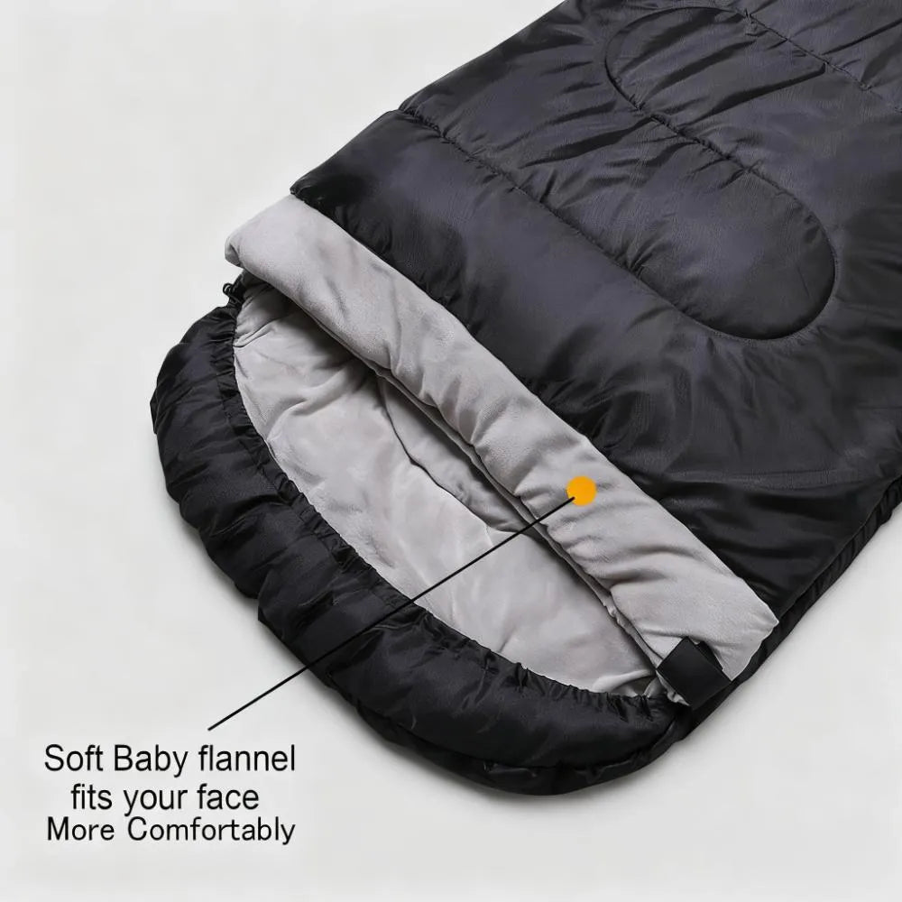 Below Zero Rated XXL Sleeping Bag, Flannel Lined for Adults