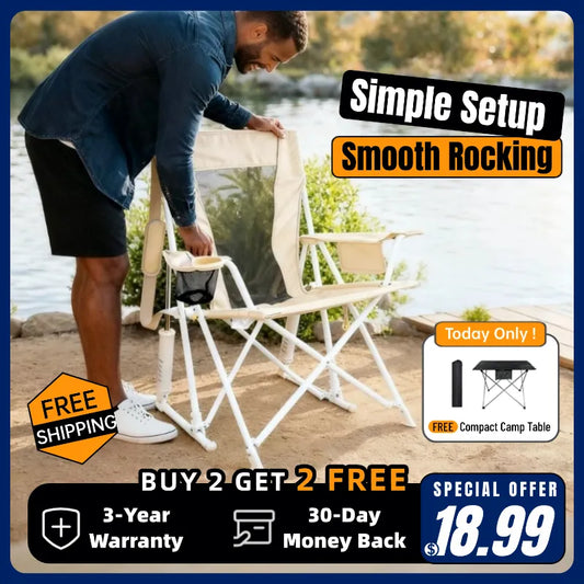 【🎁67% OFF+1 GIFTS🎁】10second folding portablerocking chair with storagebag (buy 2 get 2 free)