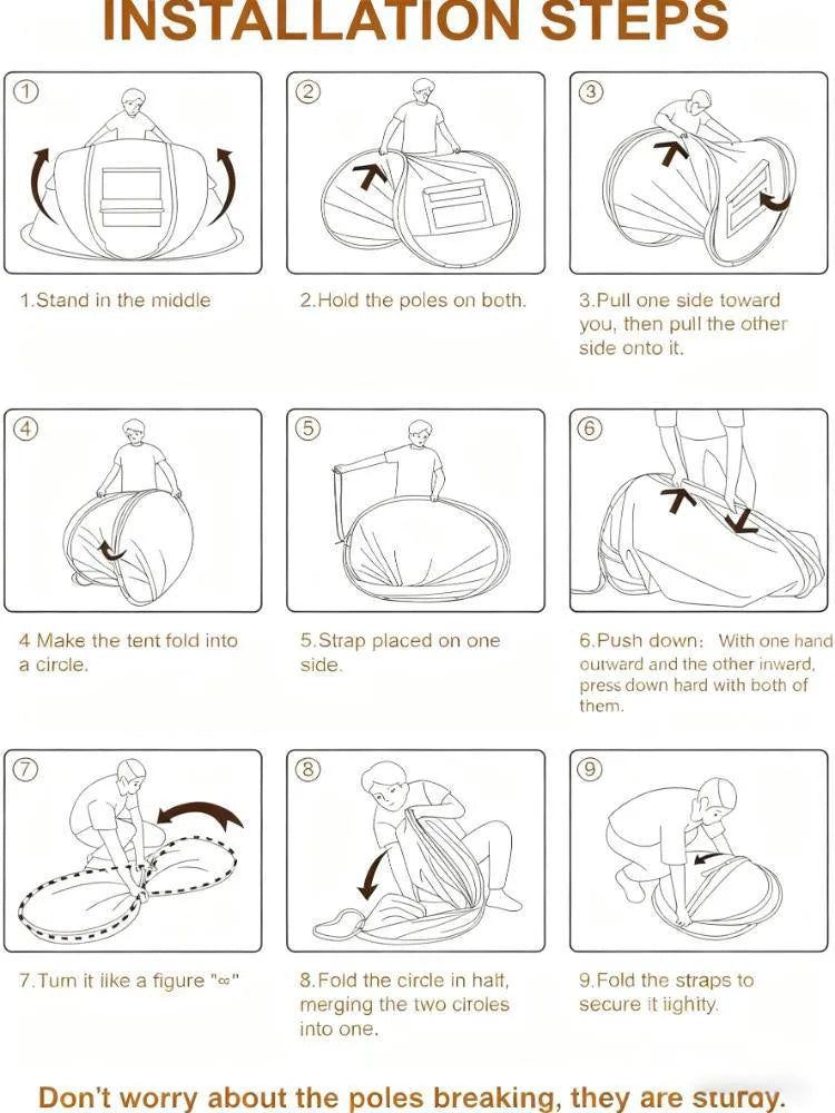 Family Instant Cabin Tent, Spacious 4-Person Pop-Up with 2 Doors