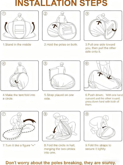 Family Instant Cabin Tent, Spacious 4-Person Pop-Up with 2 Doors
