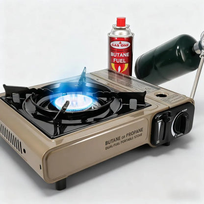 Dual Fuel Camp Stove for Outdoor & Emergency, Patented Reliable Design