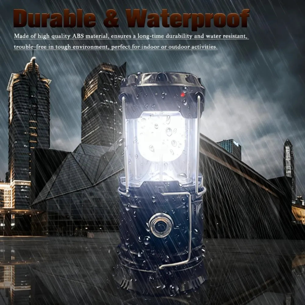 4-Pack Solar Camping Lantern, USB/Hand Crank Powered