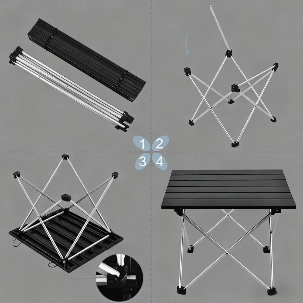 Ultra-Light Folding Table, Sets Up in Seconds for Beach, Camping & Travel