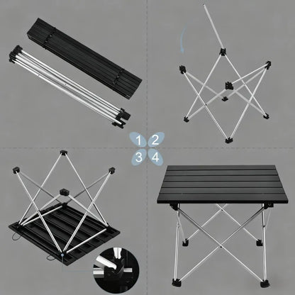 Ultra-Light Folding Table, Sets Up in Seconds for Beach, Camping & Travel