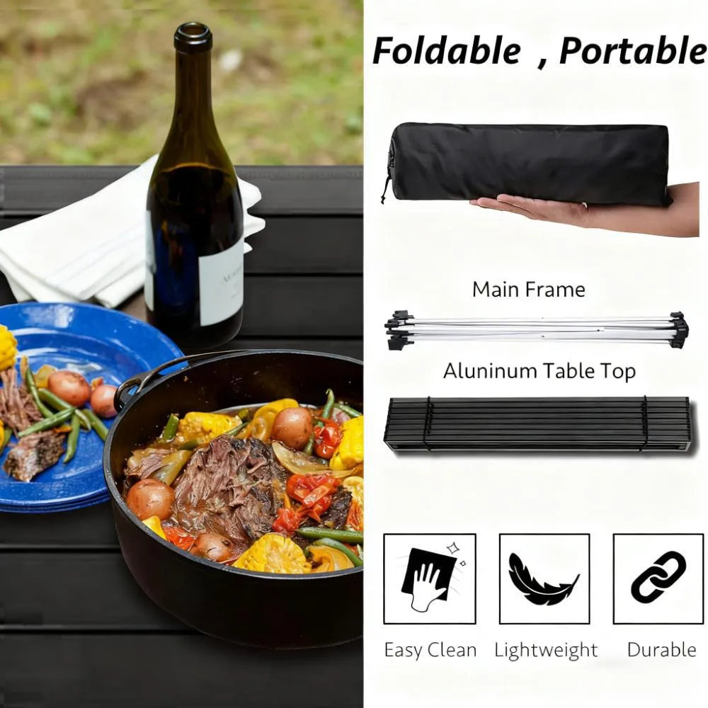 Ultra-Light Folding Table, Sets Up in Seconds for Beach, Camping & Travel